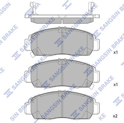 Hi-Q SP2114 - Тормозные колодки, дисковые, комплект unicars.by