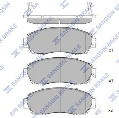 Hi-Q SP2115 - Тормозные колодки, дисковые, комплект unicars.by