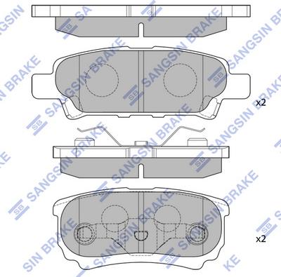 Hi-Q SP2111 - Тормозные колодки, дисковые, комплект unicars.by