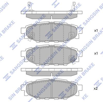 Hi-Q SP2118 - Тормозные колодки, дисковые, комплект unicars.by