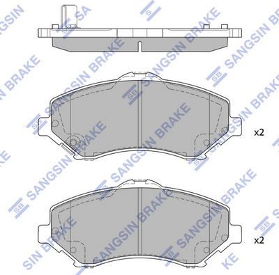 Hi-Q SP2185 - Тормозные колодки, дисковые, комплект unicars.by