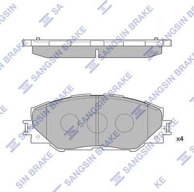 Hi-Q SP2138 - Тормозные колодки, дисковые, комплект unicars.by