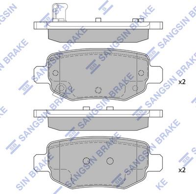 Hi-Q SP2126R - Тормозные колодки, дисковые, комплект unicars.by