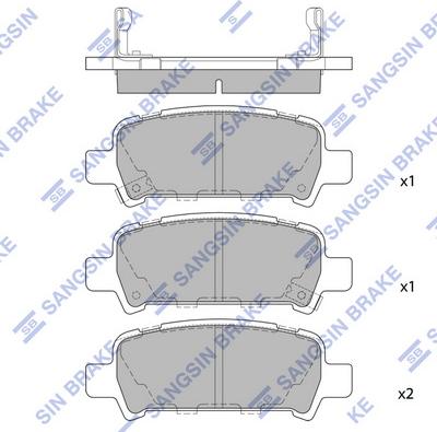 Hi-Q SP2120 - Тормозные колодки, дисковые, комплект unicars.by