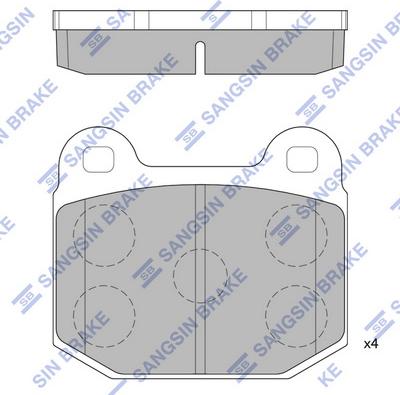 Hi-Q SP2121 - Тормозные колодки, дисковые, комплект unicars.by