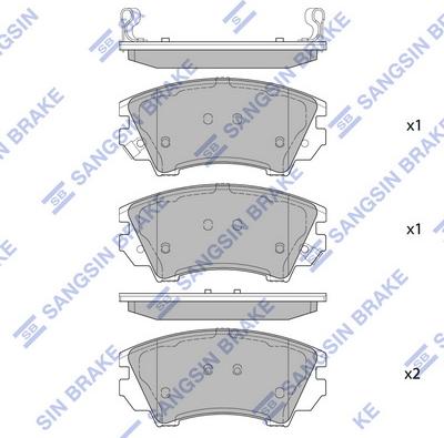 Hi-Q SP2175 - Тормозные колодки, дисковые, комплект unicars.by