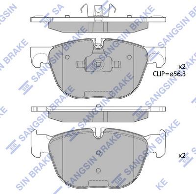 Hi-Q SP2172 - Тормозные колодки, дисковые, комплект unicars.by