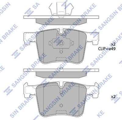 Hi-Q SP2344 - Тормозные колодки, дисковые, комплект unicars.by