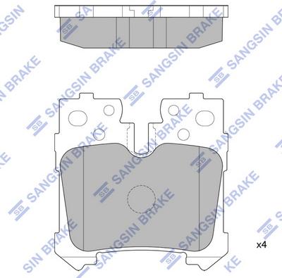 Hi-Q SP2301 - Тормозные колодки, дисковые, комплект unicars.by