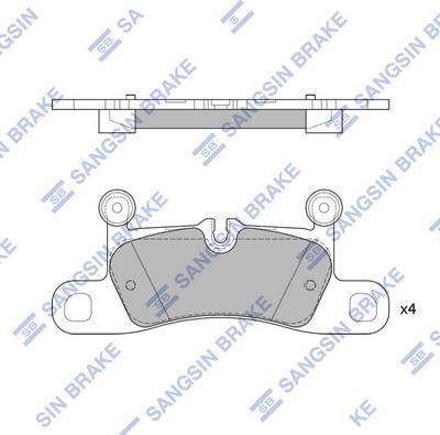 Hi-Q SP2319 - Тормозные колодки, дисковые, комплект unicars.by