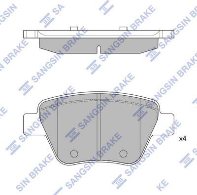 Hi-Q SP2314 - Тормозные колодки, дисковые, комплект unicars.by