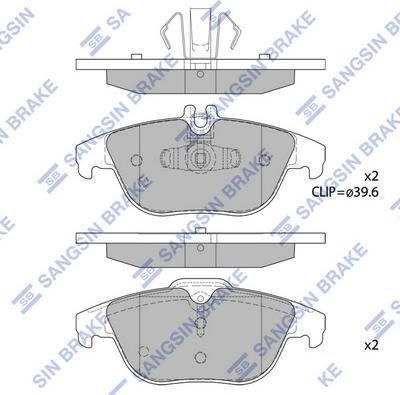 Hi-Q SP2313 - Тормозные колодки, дисковые, комплект unicars.by