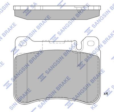 Hi-Q SP2329 - Тормозные колодки, дисковые, комплект unicars.by