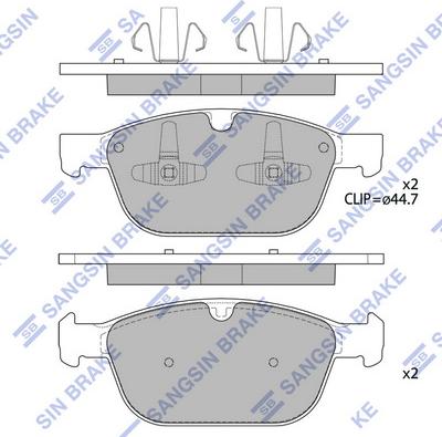 Hi-Q SP2320 - Тормозные колодки, дисковые, комплект unicars.by