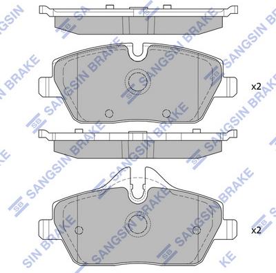 Hi-Q SP2245 - Тормозные колодки, дисковые, комплект unicars.by