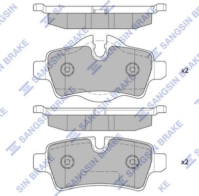 Hi-Q SP2246 - Тормозные колодки, дисковые, комплект unicars.by