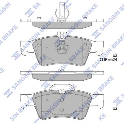 Hi-Q SP2209 - Тормозные колодки, дисковые, комплект unicars.by