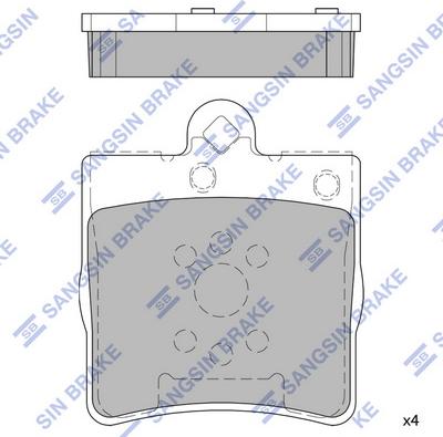 Hi-Q SP2208 - Тормозные колодки, дисковые, комплект unicars.by