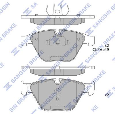 Hi-Q SP2210 - Тормозные колодки, дисковые, комплект unicars.by