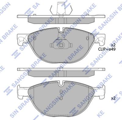 Hi-Q SP2212 - Тормозные колодки, дисковые, комплект unicars.by