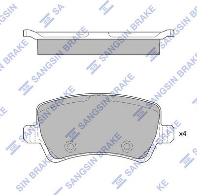 Hi-Q SP2286 - Тормозные колодки, дисковые, комплект unicars.by