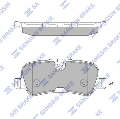 Hi-Q SP2234 - Тормозные колодки, дисковые, комплект unicars.by