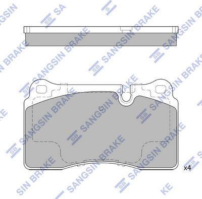 Hi-Q SP2235 - Тормозные колодки, дисковые, комплект unicars.by