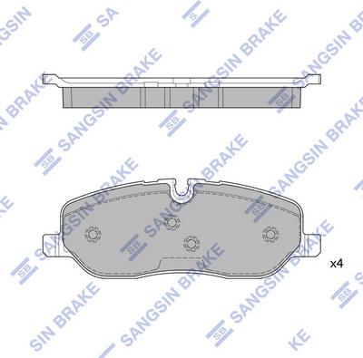 Hi-Q SP2236 - Тормозные колодки, дисковые, комплект unicars.by