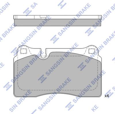 Hi-Q SP2231 - Тормозные колодки, дисковые, комплект unicars.by