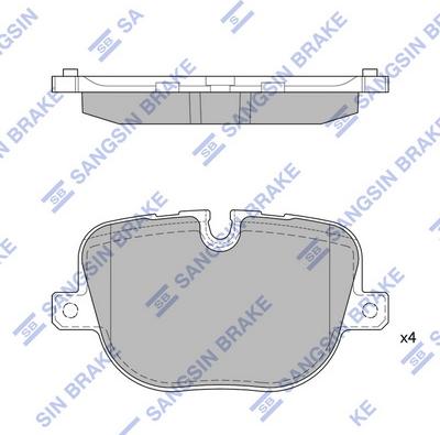 Hi-Q SP2237 - Тормозные колодки, дисковые, комплект unicars.by