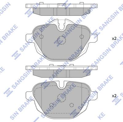 Hi-Q SP2275 - Тормозные колодки, дисковые, комплект unicars.by