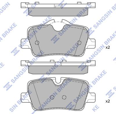 Hi-Q SP2774 - Тормозные колодки, дисковые, комплект unicars.by