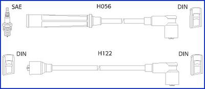 Hitachi 134474 - Комплект проводов зажигания unicars.by