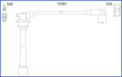 HITACHI 134528 - Комплект проводов зажигания unicars.by