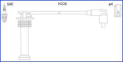 Hitachi 134672 - Комплект проводов зажигания unicars.by