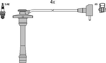 HITACHI 134132 - Комплект проводов зажигания unicars.by