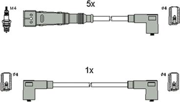 HITACHI 134810 - Комплект проводов зажигания unicars.by