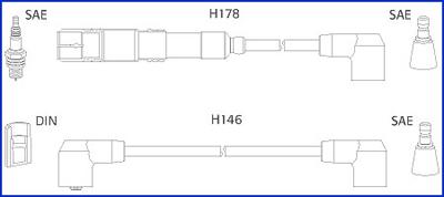 Hitachi 134755 - Комплект проводов зажигания unicars.by