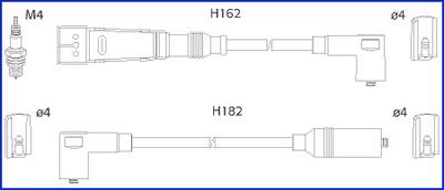 Hitachi 134704 - Комплект проводов зажигания unicars.by