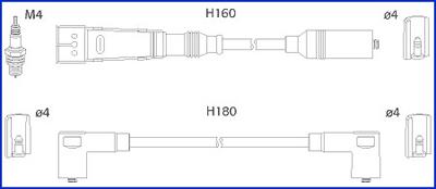 Hitachi 134705 - Комплект проводов зажигания unicars.by