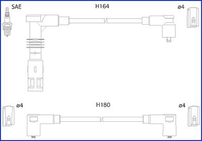 Hitachi 134700 - Комплект проводов зажигания unicars.by