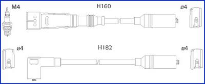 Hitachi 134716 - Комплект проводов зажигания unicars.by