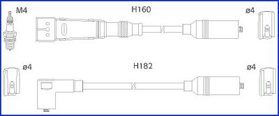 Hitachi 134717 - Комплект проводов зажигания unicars.by