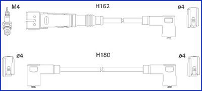 Hitachi 134795 - Комплект проводов зажигания unicars.by