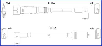 Hitachi 134785 - Комплект проводов зажигания unicars.by