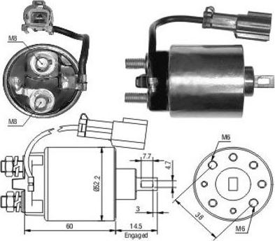 Hoffer 46090 - Тяговое реле, соленоид, стартер unicars.by