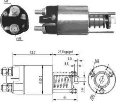 Hoffer 46045 - Тяговое реле, соленоид, стартер unicars.by