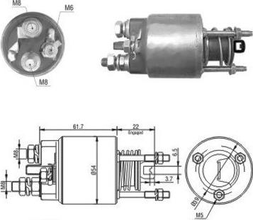 Hoffer 46048 - Тяговое реле, соленоид, стартер unicars.by