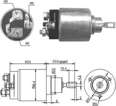 Hoffer 46042 - Тяговое реле, соленоид, стартер unicars.by