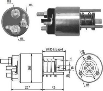 Hoffer 46050 - Тяговое реле, соленоид, стартер unicars.by